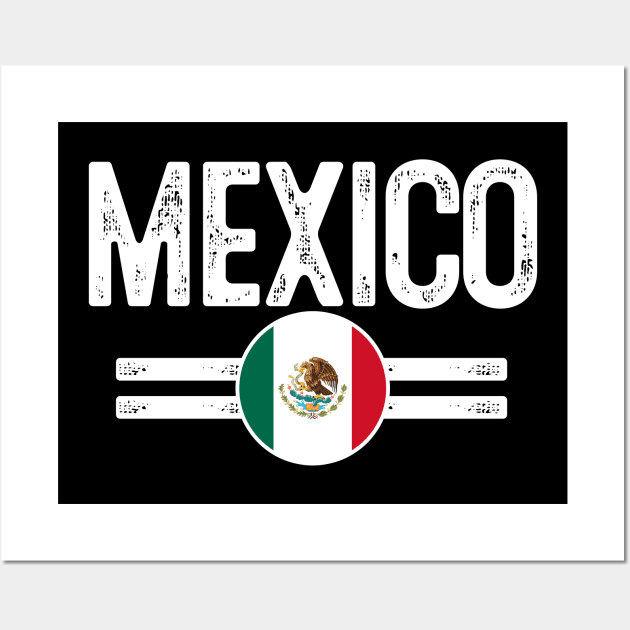 Mexico Mexican Flag Wall Art by KAWAIITEE